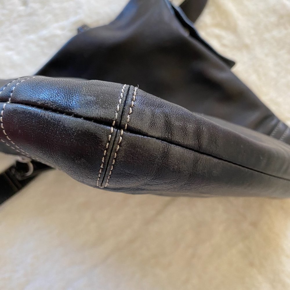 Coach black leather large crossbody purse - Picture 8 of 15